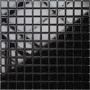 Glass mosaic on mesh for bathroom or kitchen 300mm x 300mm - Black Galaxy