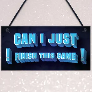 Neon Effect Blue Gaming Sign Funny GAMER GIFT Bedroom Man Cave Sign Son Gift