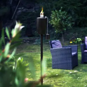 Harbour Housewares - Metal Garden Torches - Barrel - Pack of 6