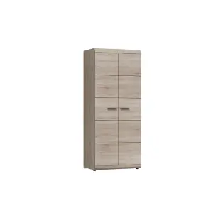 Link Contemporary 2 Hinged Door Wardrobe 2 Shelves 1 Rail Sonoma Oak Effect (H)1940mm (W)800mm (D)540mm