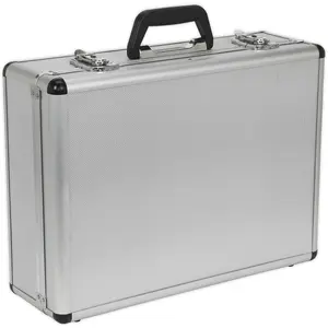 Durable Aluminium Tool Case with Adjustable Dividers for Electronics Storage