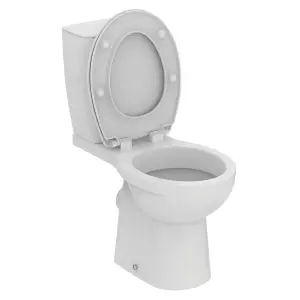 Ideal Standard Tirso White Close-coupled Round Toilet set with Soft close seat & Close coupled cistern