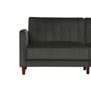 Bosco 3 Seater Velvet Reclining Sleeper Gray Velvet