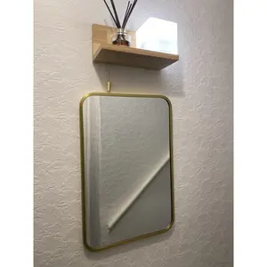 Squoval Wall Mirror Gold Gold