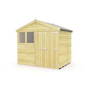 DIY Sheds 8x5 Apex Shed - Double Door With Windows