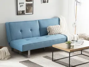 Beliani Traditional Sofa Bed DUBLIN Light Blue