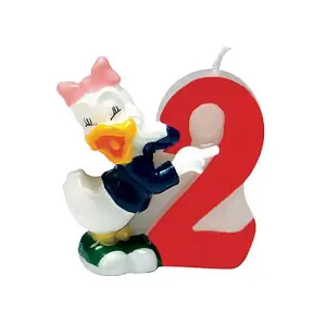 Disney Number 2 Daisy Duck Candle Red/White/Blue (One Size)