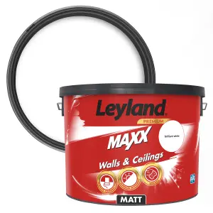 Leyland Maxx Brilliant White Matt Emulsion paint, 10L