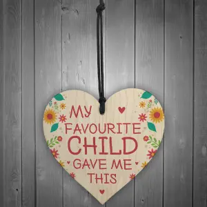 Funny Joke Gift For Mum Mothers Day Birthday Wooden Heart Daughter Son Gift