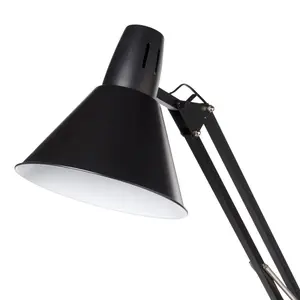 GoodHome Harchies Matt Black Floor light