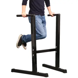 Yaheetech Black Heavy Duty Dip Station Stand for Home Gym