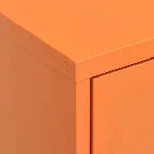 Berkfield Storage Cabinet Orange 80x35x101.5 cm Steel