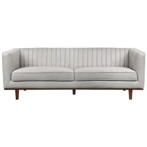 3 Seater Fabric Sofa Light Grey SKAULE