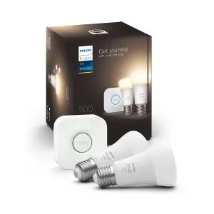 Philips Hue E27 LED Cool white & warm white A60 Non-dimmable Smart lighting starter kit