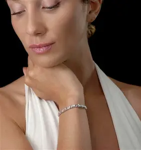 Diamond Kisses Bracelet With 0.05Ct Set In 925 Silver