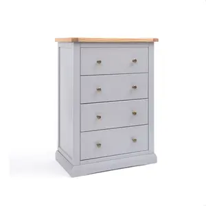 Rocca 4 Drawer Chest of Drawers Brass Knob