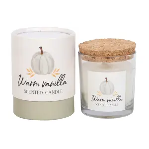 Warm Vanilla Scented Jar Candle