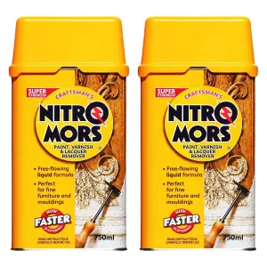 Nitromors Craftsman Paint Varnish & Lacquer Remover 750ml x 2