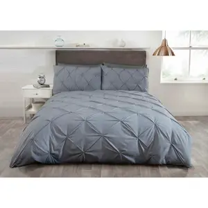 Degraff 144 TC Duvet Cover Set Silver / Single Duvet Cover + 1 Standard Pillowcase