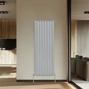 Right Radiators 1800x544 mm Vertical Single Flat Panel Designer Radiator Chrome