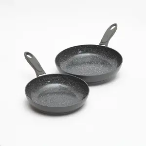 Durastone 5 Piece Grey Non-Stick Cookware Set - Aluminium Pots & Frying Pans