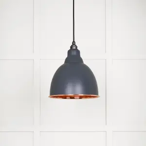 Smooth Copper Brindley Pendant in Slate