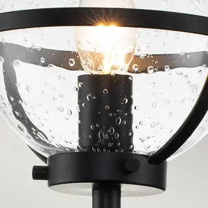 Luminosa Hinkley Hollis Bathroom Wall Lamp Black, IP44