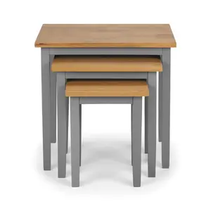 Elvina 3 Piece Nest of Tables Oak/Grey