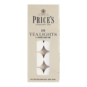 Prices White Tealights Pack of 10