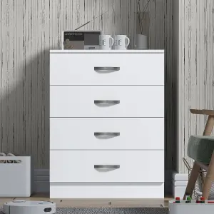 Tunis 4 Drawer Chest Of Drawers - Matt White