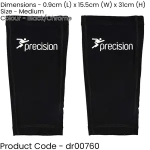 M - Shinguard Sleeves PAIR - BLACK - Washable Leg Protection Pad Holders