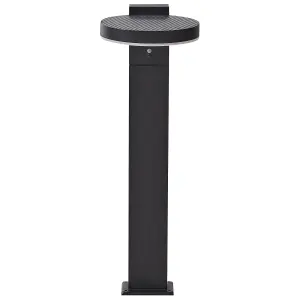 Solar Outdoor LED Bollard Lamp Black PARKERS