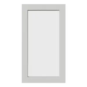 Tydeman Matt grey Shaker Glazed Cabinet door (W)500mm (H)900mm (T)20mm