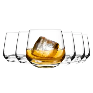 Homiu Whiskey Glass Tumbler Set 345ml Set of 6 BPA Free Dishwasher Safe Florence Collection