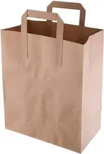 Fiesta Recyclable Brown Paper Carrier Bags Medium (Pack Of 250)