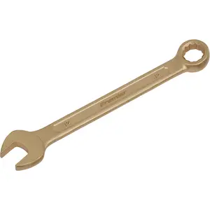 Durable 12mm Non-Sparking Combination Spanner with Open-End and 12-Point WallDrive Ring