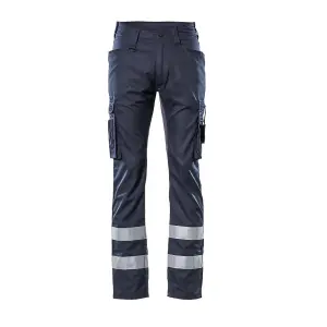 Mascot Frontline Service Trousers with Reflective Tape (Dark Navy)  (35.5) (Leg Length - Short)