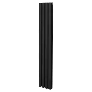 Oval Radiator - 1600 x 240mm - Black