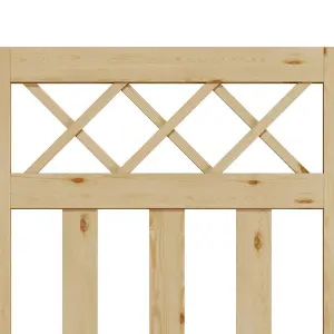 2.5x4 Outdoor Cross Top Garden Wooden Gate Fence Patio Gate