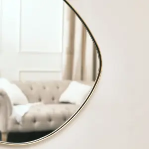 Melody Maison Gold Asymmetrical Pebble Wall Mirror 50cm x 50cm