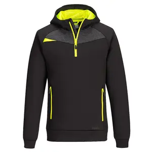 Portwest DX4 Quarter Zip Work Hoodie Black - M