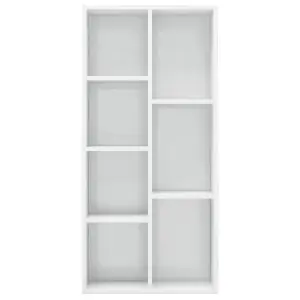 Berkfield Book Cabinet High Gloss White 50x25x106 cm Engineered Wood