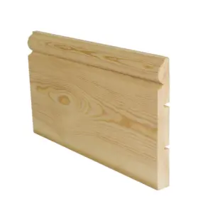 PACK OF 5 (Total 5 Units) - 25mm x 175mm (20mm x 170mm Finish) Torus Softwood Skirting Board - 3.9m Length