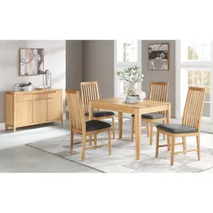 Remi Upholstered Dining Set (Set of 2) Oak