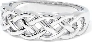 Sterling Silver Irish Celtic Ring Engravable Irish Made