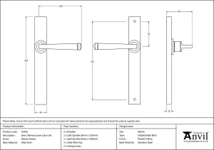 From The Anvil Pewter Avon Slimline Lever Latch Set