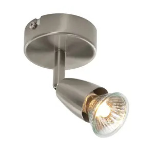 Luminosa Amalfi 1 Light Spotlight Satin Nickel, GU10