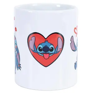 Lilo & Stitch Love Mug White/Blue/Red (One Size)