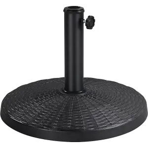 Yaheetech Black 10kg Heavy Duty Patio Market Umbrella Base