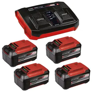 Einhell 18v Power X-Change Starter Kit 4x 5.2Ah Battery + Dual Port Twin Charger